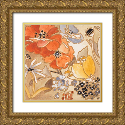 Le Jardin I Gold Ornate Wood Framed Art Print with Double Matting by Loreth, Lanie