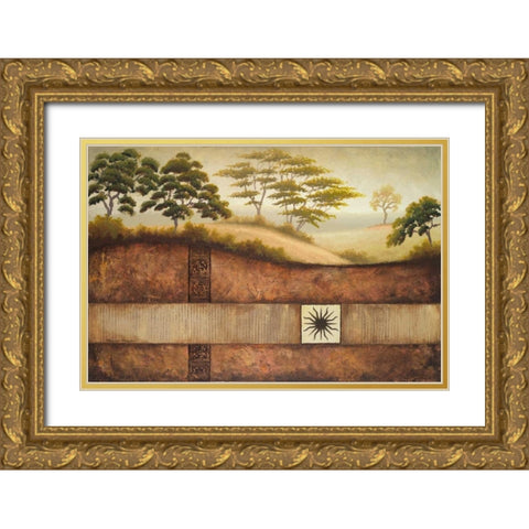Sun Valley II Gold Ornate Wood Framed Art Print with Double Matting by Marcon, Michael