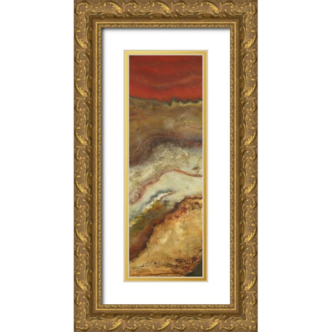 Tierra Panel II Gold Ornate Wood Framed Art Print with Double Matting by Pinto, Patricia
