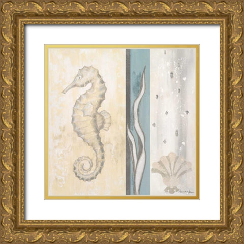 Calming Sea II Gold Ornate Wood Framed Art Print with Double Matting by Hakimipour-Ritter