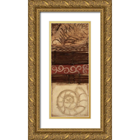 Organic Oasis II Gold Ornate Wood Framed Art Print with Double Matting by Hakimipour-Ritter