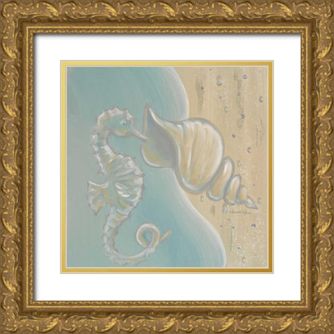 Pearl Beach I Gold Ornate Wood Framed Art Print with Double Matting by Hakimipour-Ritter