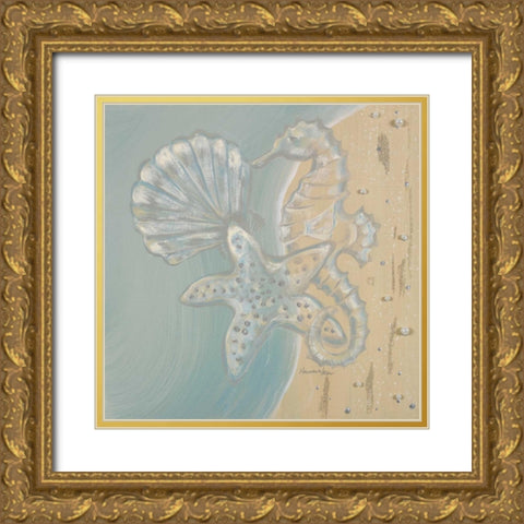 Pearl Beach II Gold Ornate Wood Framed Art Print with Double Matting by Hakimipour-Ritter