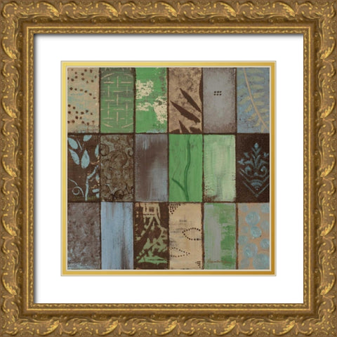 Parade of Patterns I Gold Ornate Wood Framed Art Print with Double Matting by Hakimipour-Ritter