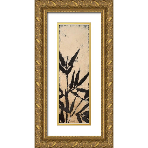 Bamboo Silhouette I Gold Ornate Wood Framed Art Print with Double Matting by Loreth, Lanie