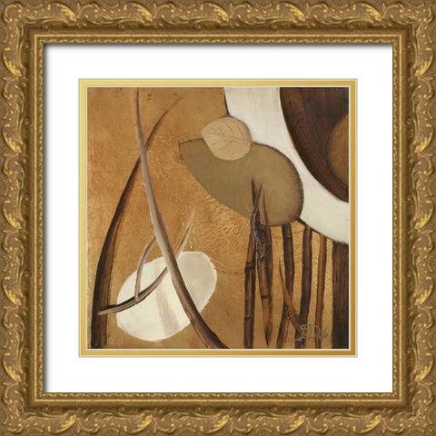 Mini Eco-Chic II Gold Ornate Wood Framed Art Print with Double Matting by Pinto, Patricia
