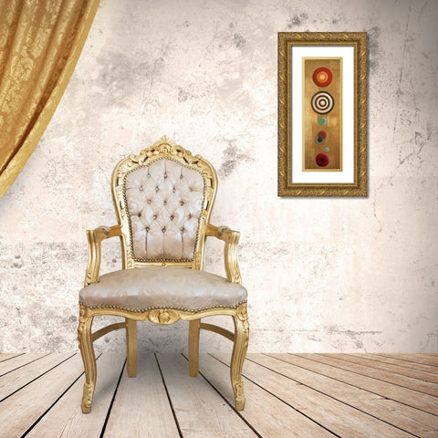Les Circles I Gold Ornate Wood Framed Art Print with Double Matting by Pinto, Patricia