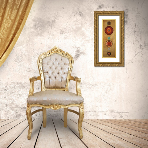 Les Circles II Gold Ornate Wood Framed Art Print with Double Matting by Pinto, Patricia