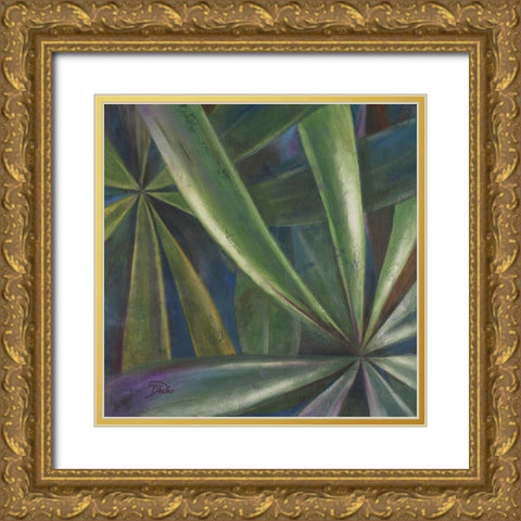 Abanico V Gold Ornate Wood Framed Art Print with Double Matting by Pinto, Patricia