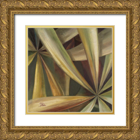 Abanico II Gold Ornate Wood Framed Art Print with Double Matting by Pinto, Patricia