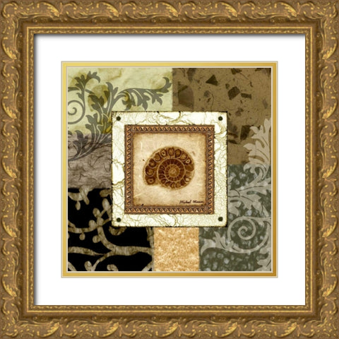 Nautilus I Gold Ornate Wood Framed Art Print with Double Matting by Marcon, Michael