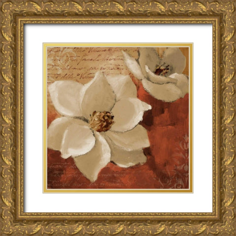 Midday Magnolias I Gold Ornate Wood Framed Art Print with Double Matting by Loreth, Lanie