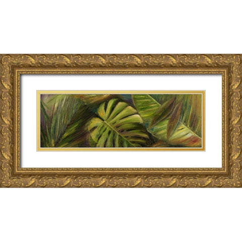 Green for Ever II Gold Ornate Wood Framed Art Print with Double Matting by Pinto, Patricia