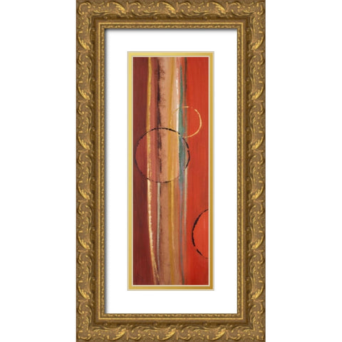 Orbiting Moons I Gold Ornate Wood Framed Art Print with Double Matting by Loreth, Lanie