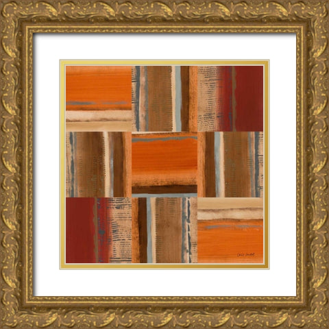 Solar Patch II Gold Ornate Wood Framed Art Print with Double Matting by Loreth, Lanie