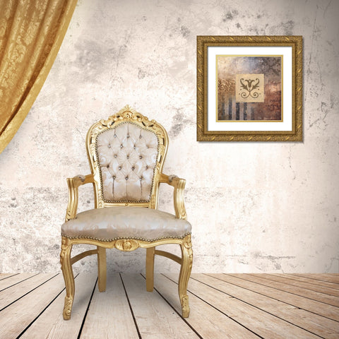 Decorative Study I Gold Ornate Wood Framed Art Print with Double Matting by Marcon, Michael