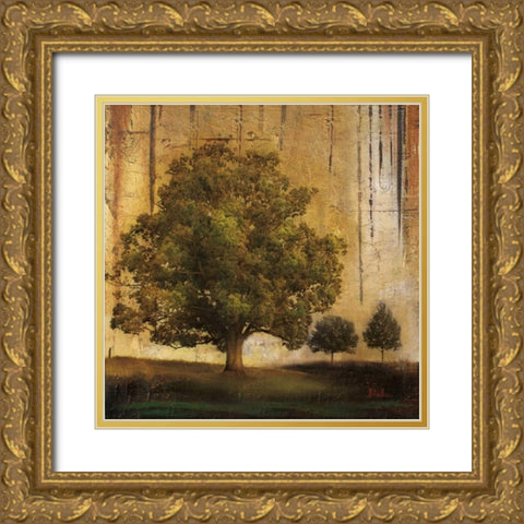 Aged Tree II Gold Ornate Wood Framed Art Print with Double Matting by Pinto, Patricia