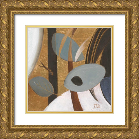 Eco-Chic with Blue II Gold Ornate Wood Framed Art Print with Double Matting by Pinto, Patricia