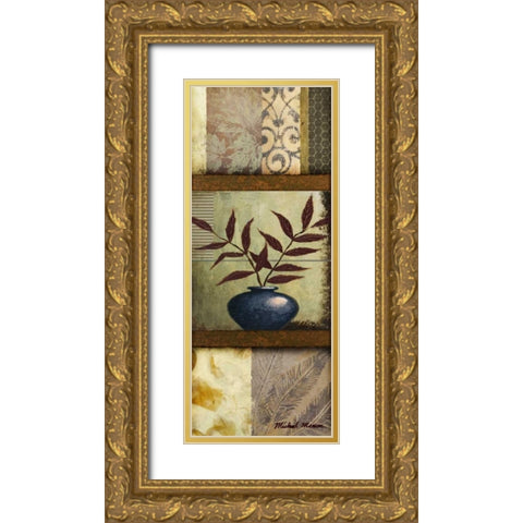 Vase Ornament II Gold Ornate Wood Framed Art Print with Double Matting by Marcon, Michael