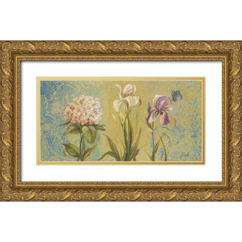 The Garden II Gold Ornate Wood Framed Art Print with Double Matting by Pinto, Patricia