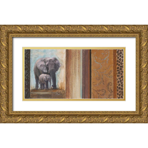 Africa Mia II Gold Ornate Wood Framed Art Print with Double Matting by Pinto, Patricia