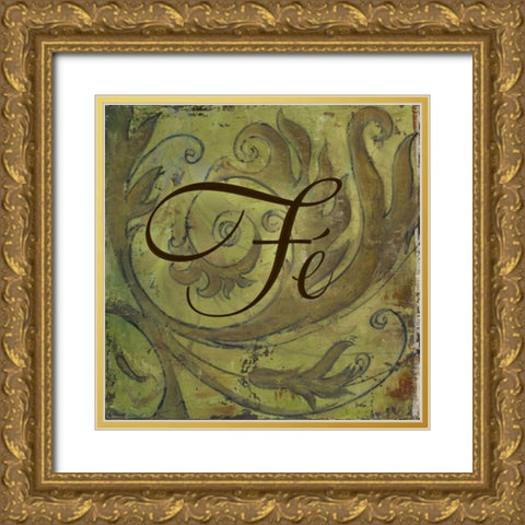 Fe Gold Ornate Wood Framed Art Print with Double Matting by Pinto, Patricia