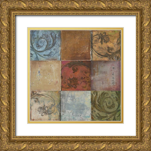 Moroccan Patch II Gold Ornate Wood Framed Art Print with Double Matting by Pinto, Patricia