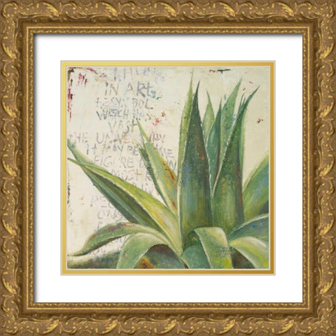 Aloe I Gold Ornate Wood Framed Art Print with Double Matting by Pinto, Patricia