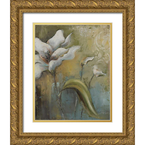 Spring II Gold Ornate Wood Framed Art Print with Double Matting by Pinto, Patricia