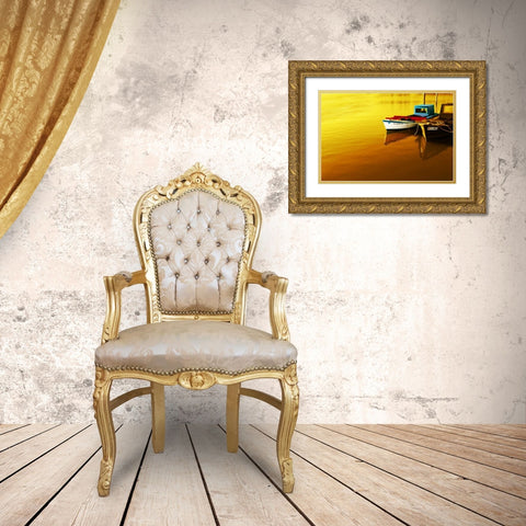 Boat I Gold Ornate Wood Framed Art Print with Double Matting by Mabat, Ynon
