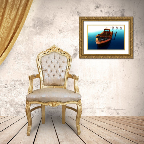 Boat III Gold Ornate Wood Framed Art Print with Double Matting by Mabat, Ynon