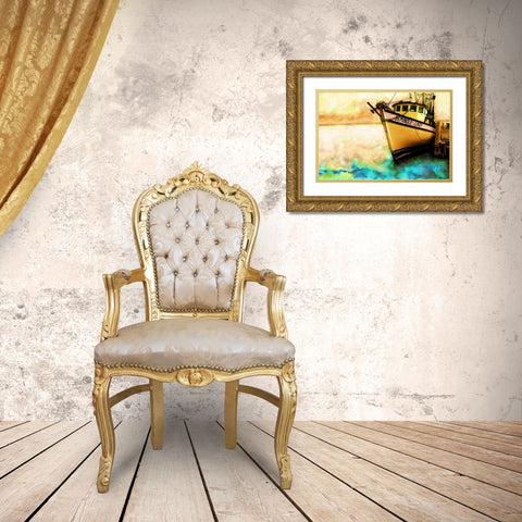 Boat V Gold Ornate Wood Framed Art Print with Double Matting by Mabat, Ynon