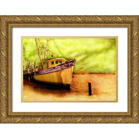 Boat VI Gold Ornate Wood Framed Art Print with Double Matting by Mabat, Ynon