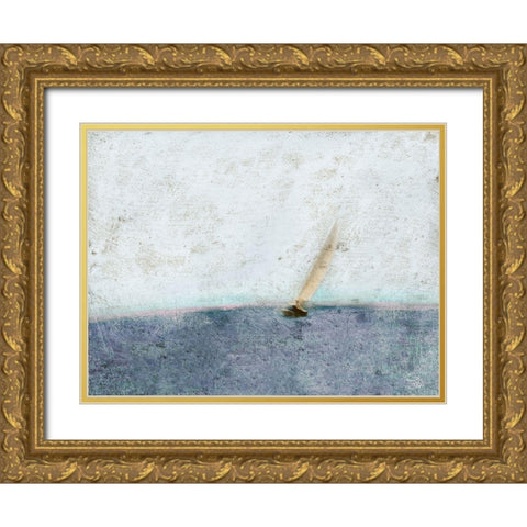 Sail the Seas Gold Ornate Wood Framed Art Print with Double Matting by Mabat, Ynon