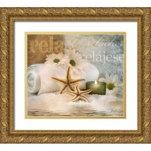 Relaxation II Gold Ornate Wood Framed Art Print with Double Matting by Pinto, Patricia