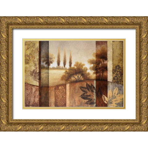 Summer Changes I Gold Ornate Wood Framed Art Print with Double Matting by Marcon, Michael