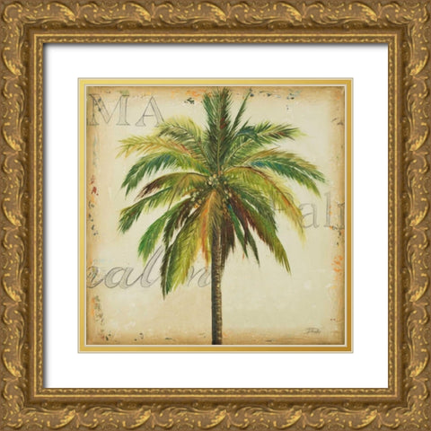 La Palma I Gold Ornate Wood Framed Art Print with Double Matting by Pinto, Patricia