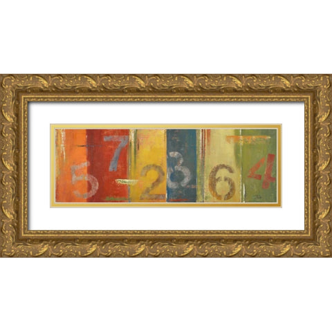 Lucky Numbers I Gold Ornate Wood Framed Art Print with Double Matting by Pinto, Patricia