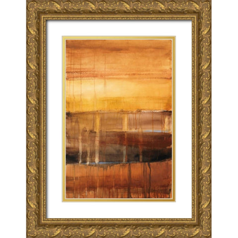 Autumn Glows I Gold Ornate Wood Framed Art Print with Double Matting by Loreth, Lanie