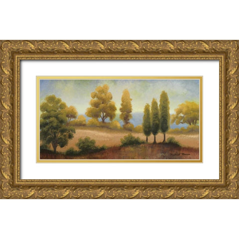 September Vista Gold Ornate Wood Framed Art Print with Double Matting by Marcon, Michael
