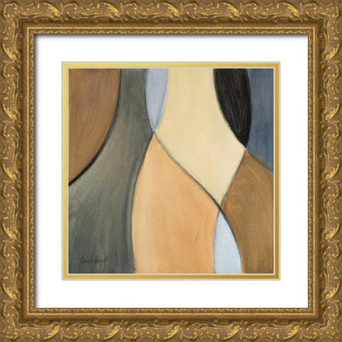 Coalescence Earthtones I Gold Ornate Wood Framed Art Print with Double Matting by Loreth, Lanie