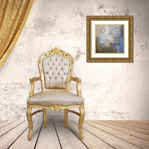 Rain Abstract I Gold Ornate Wood Framed Art Print with Double Matting by Marcon, Michael