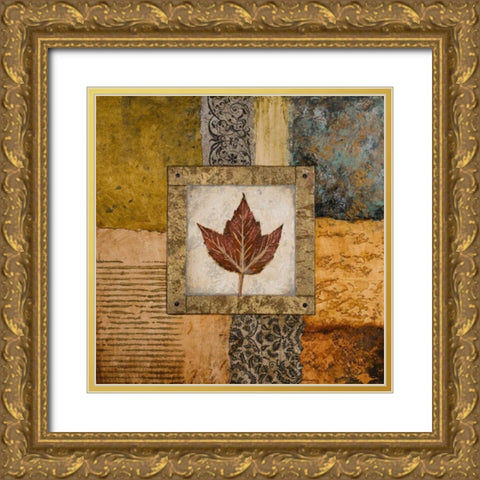 Fallen Leaf I Gold Ornate Wood Framed Art Print with Double Matting by Marcon, Michael