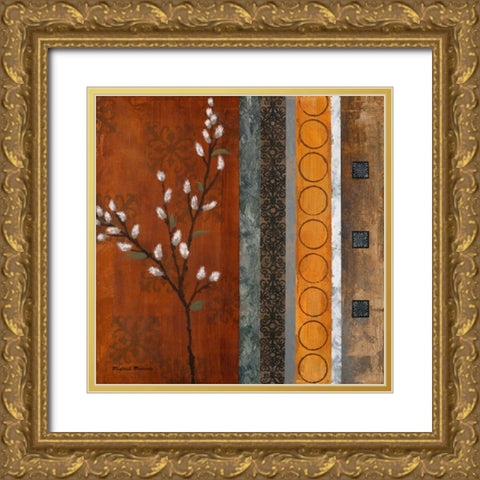 Willow Stems I Gold Ornate Wood Framed Art Print with Double Matting by Marcon, Michael