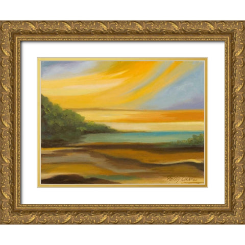 Afternoon I Gold Ornate Wood Framed Art Print with Double Matting by Arenas, Nelly