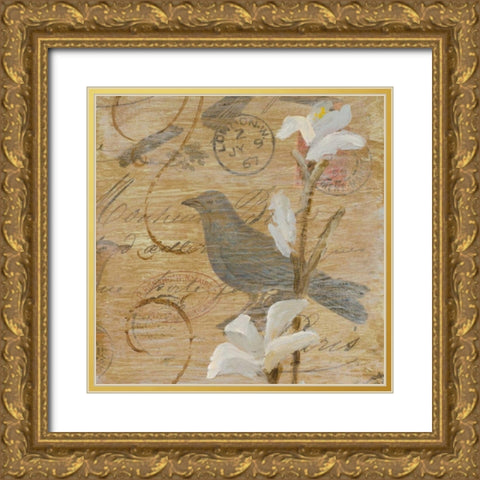 Morning Song II Gold Ornate Wood Framed Art Print with Double Matting by Loreth, Lanie