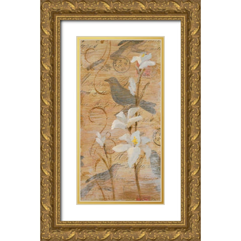 Morning Song II Gold Ornate Wood Framed Art Print with Double Matting by Loreth, Lanie