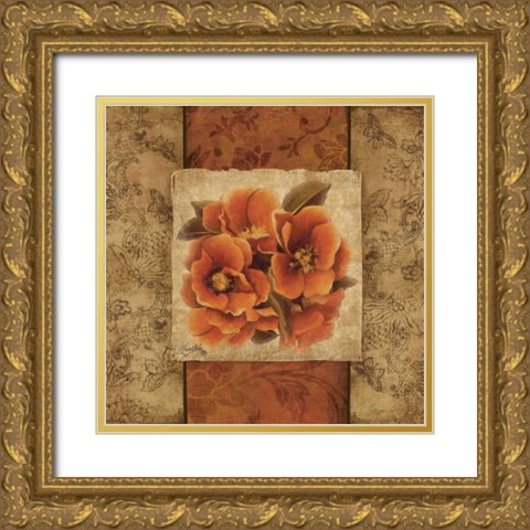 Spice Flower I Gold Ornate Wood Framed Art Print with Double Matting by Medley, Elizabeth