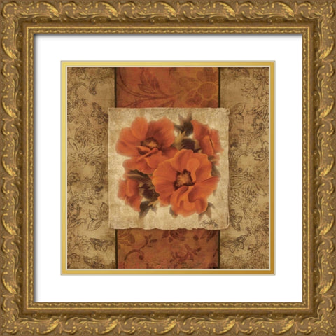 Spice Flower II Gold Ornate Wood Framed Art Print with Double Matting by Medley, Elizabeth