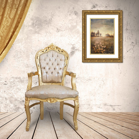 Distant Light Gold Ornate Wood Framed Art Print with Double Matting by Marcon, Michael
